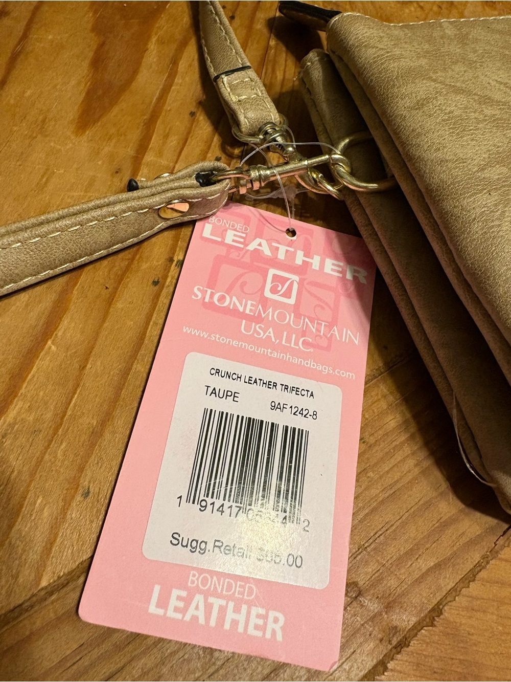 Everyday Crossbody/Wristlet Bag in Taupe for Women NWT - Picture 4 of 12